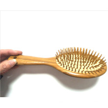 Brosse à cheveux en bambou naturel de haute qualité avec logo personnalisé